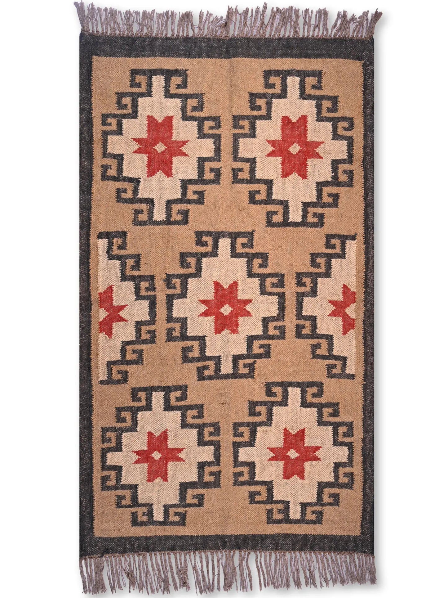 alfombras kililm pasillo 90x150 multicolor necha a mano en fibras naturales
