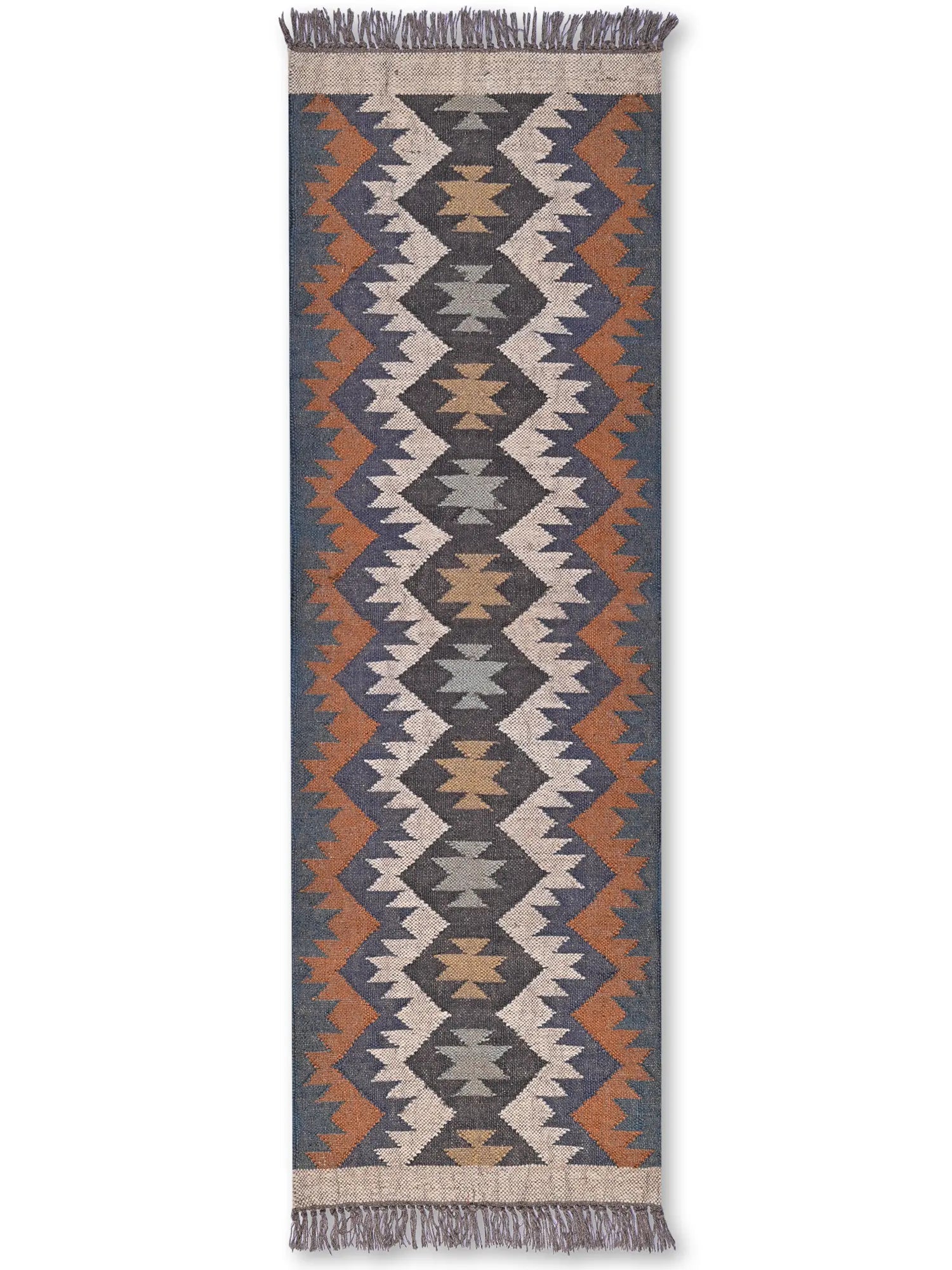 alfombras kililm pasillo  60x180 multicolor necha a mano en fibras naturales
