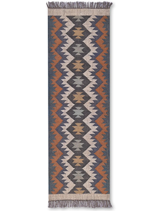 alfombras kililm pasillo  60x180 multicolor necha a mano en fibras naturales
