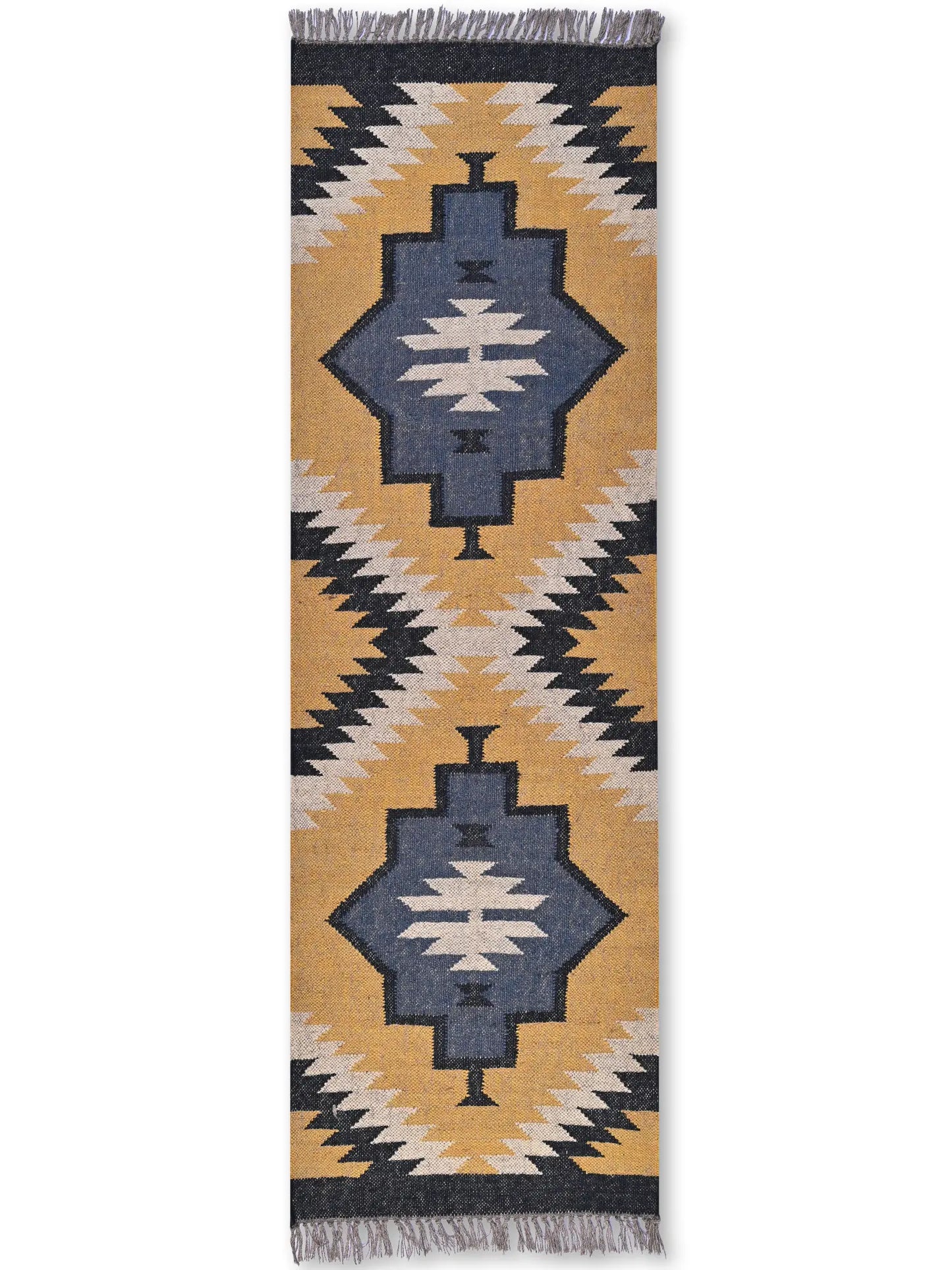 alfombras kililm pasillo  60x180 multicolor necha a mano en fibras naturales