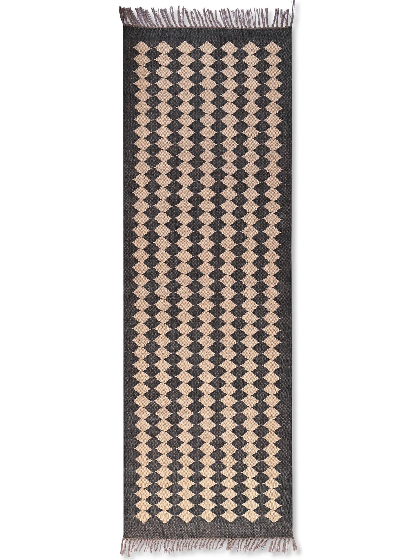 alfombras kililm pasillo 75x240 rojo beige  necha a mano en fibras naturales