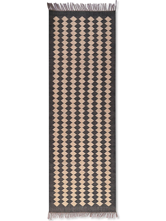 alfombras kililm pasillo 75x240 rojo beige  necha a mano en fibras naturales
