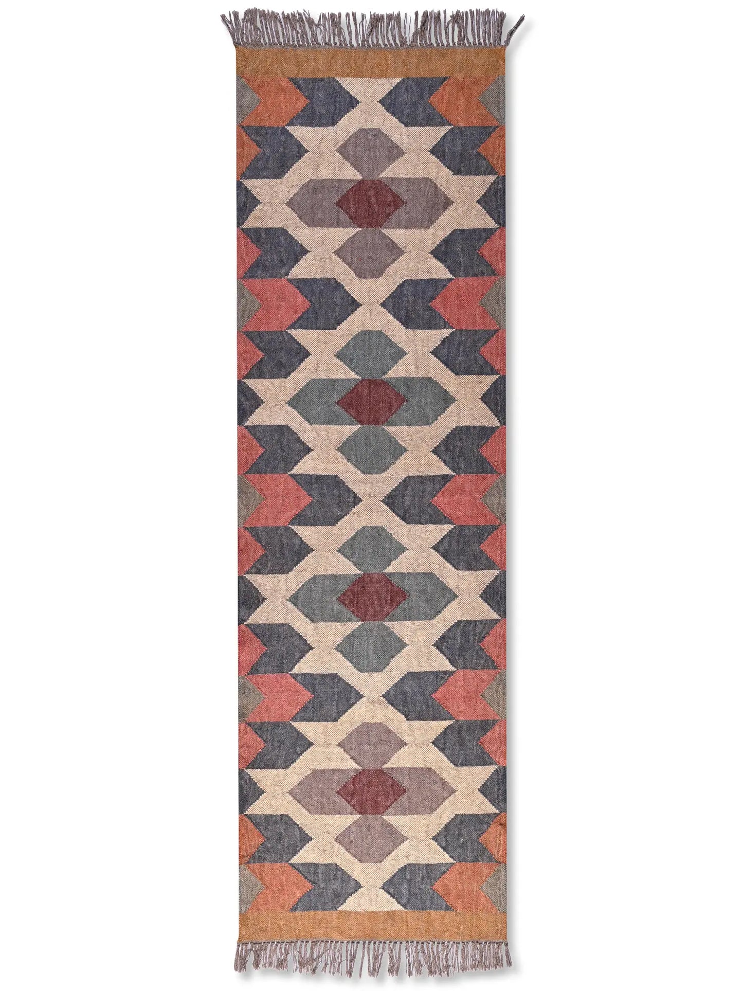 alfombras kililm pasillo 75x240 multicolor necha a mano en fibras naturales