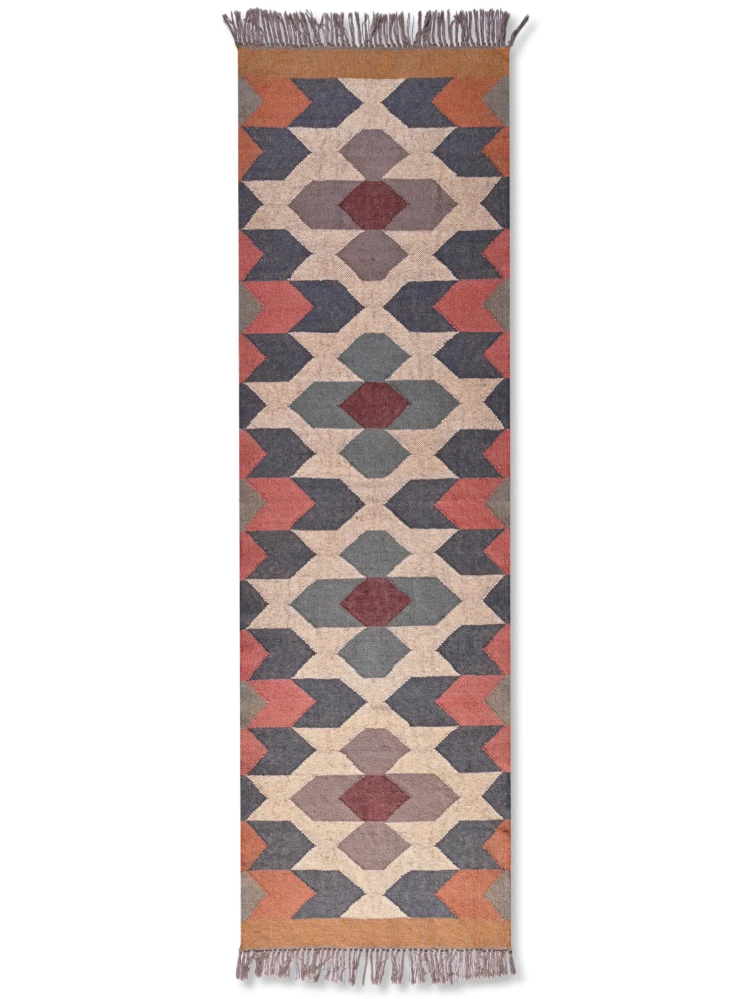 alfombras kililm pasillo 75x240 multicolor necha a mano en fibras naturales