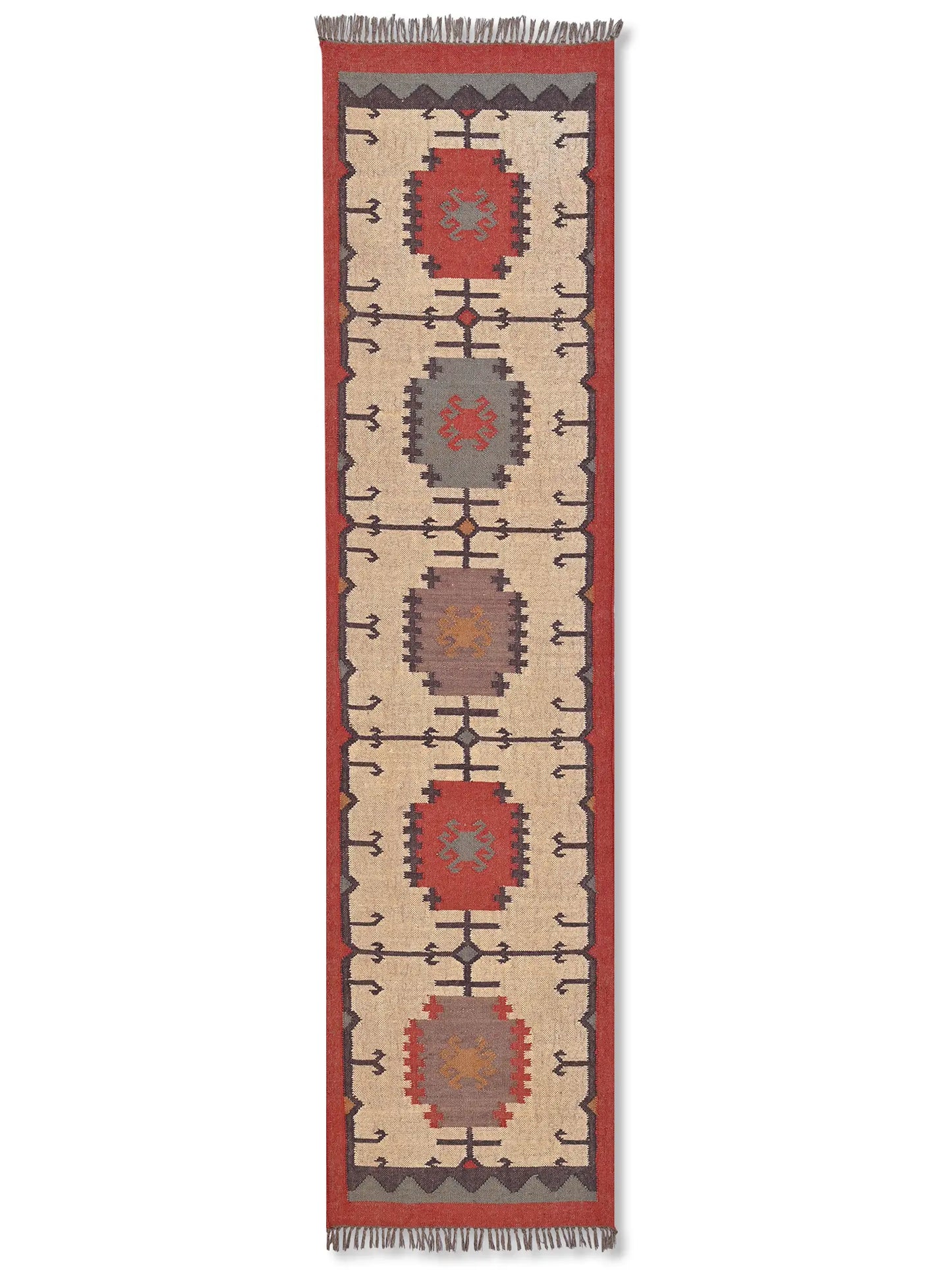 alfombras kililm pasillo 75x280 multicolor necha a mano en fibras naturales
