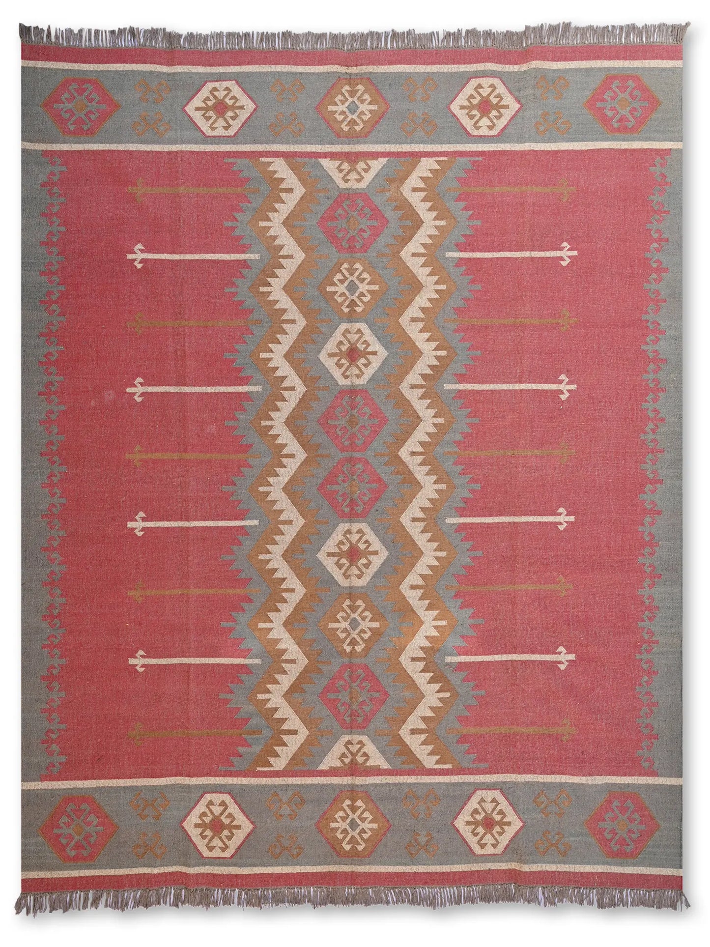 alfombras kililm pasillo  270x360  multicolor necha a mano en fibras naturales