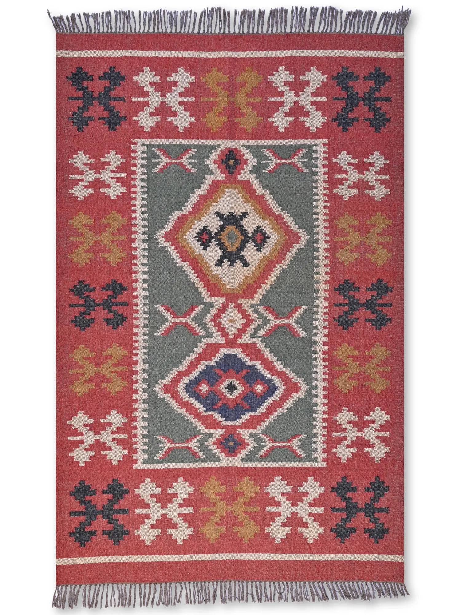 alfombras kililm pasillo 150x240 multicolor necha a mano en fibras naturales