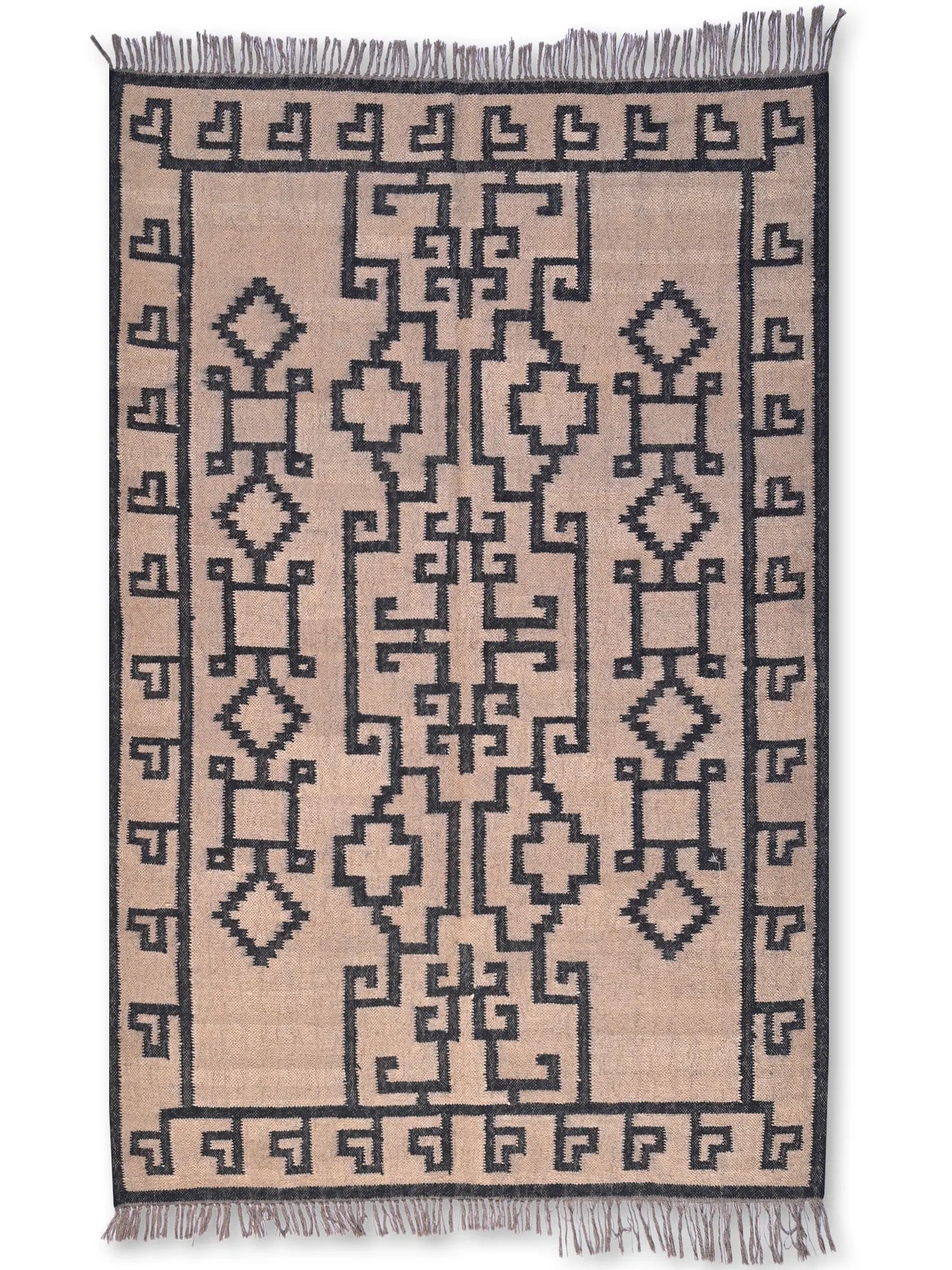alfombras kililm pasillo 150x240 multicolor necha a mano en fibras naturales