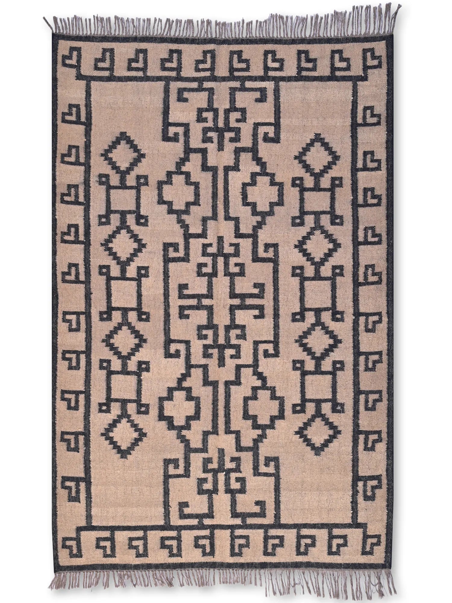 alfombras kililm pasillo 150x240 multicolor necha a mano en fibras naturales
