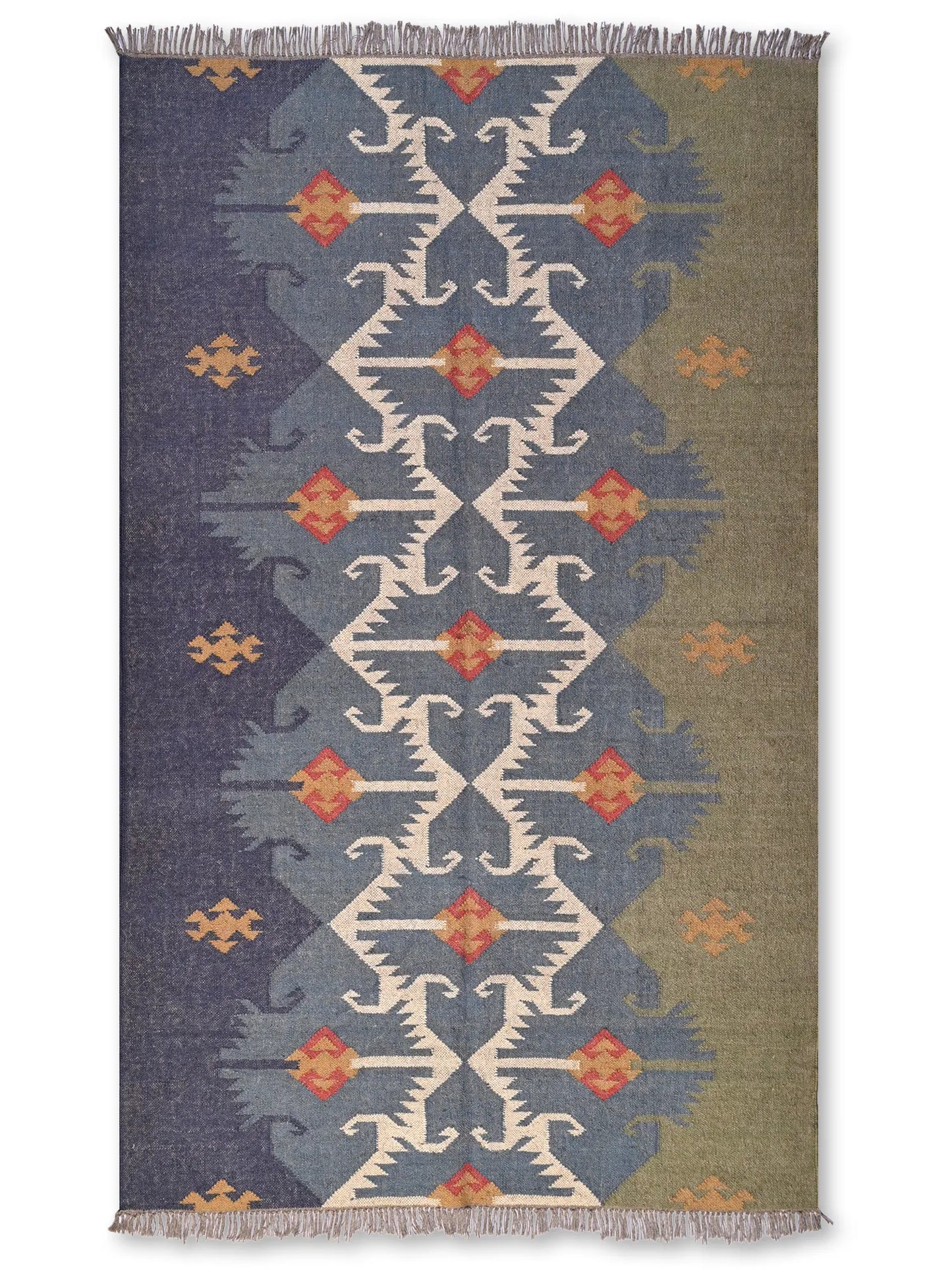 alfombras kililm pasillo 150x240 multicolor necha a mano en fibras naturales