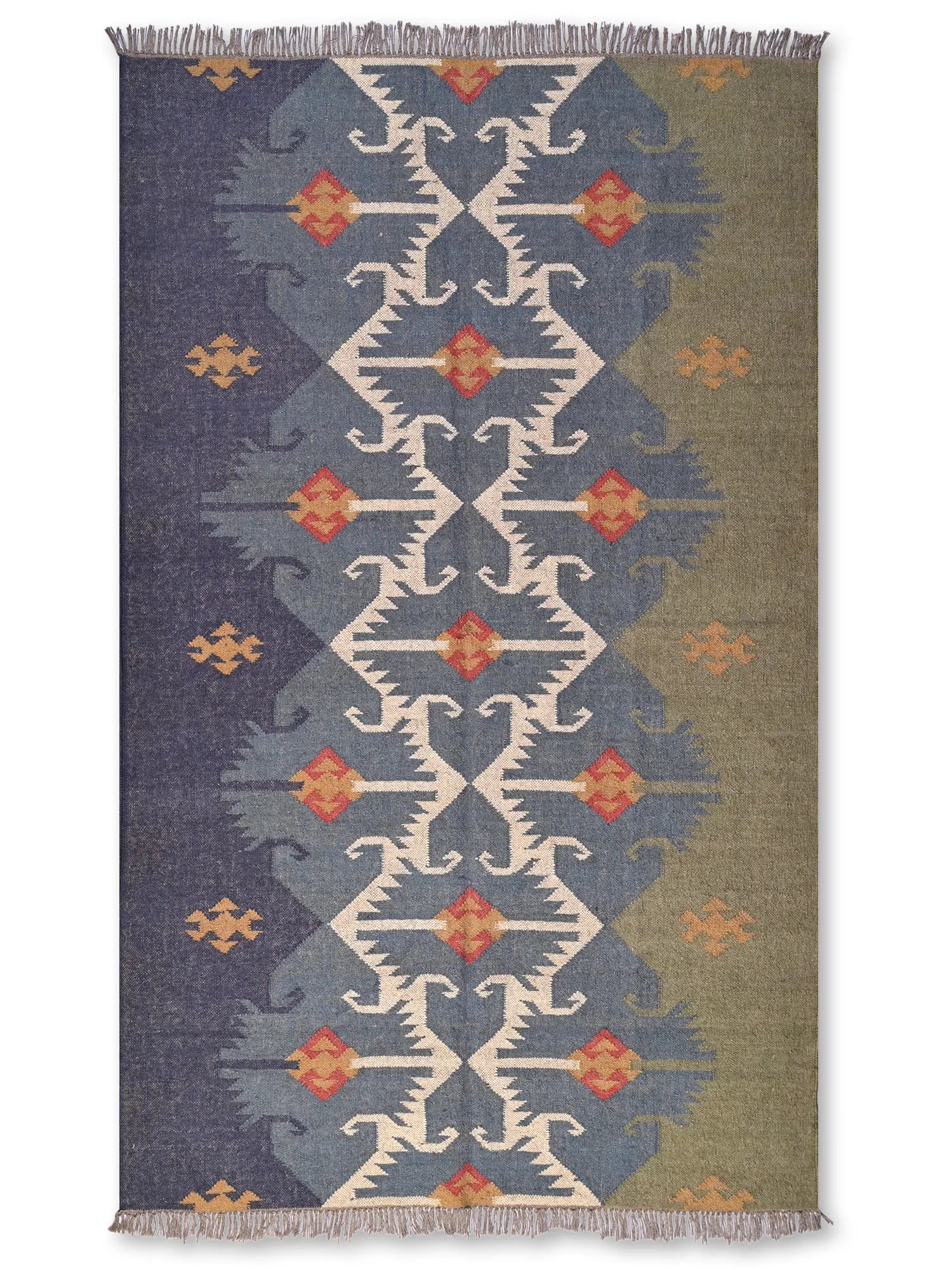 alfombras kililm pasillo 150x240 multicolor necha a mano en fibras naturales