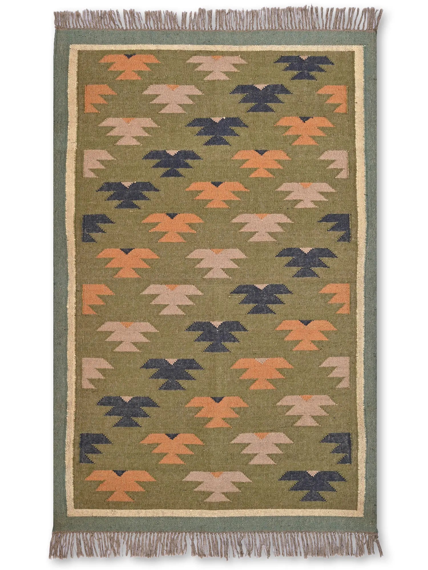 alfombras kililm pasillo 120x180 multicolor necha a mano en fibras naturales
