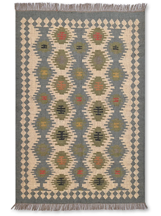 alfombras kililm pasillo 120x180 multicolor necha a mano en fibras naturales