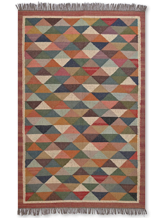 alfombras kililm pasillo 120x180 multicolor necha a mano en fibras naturales