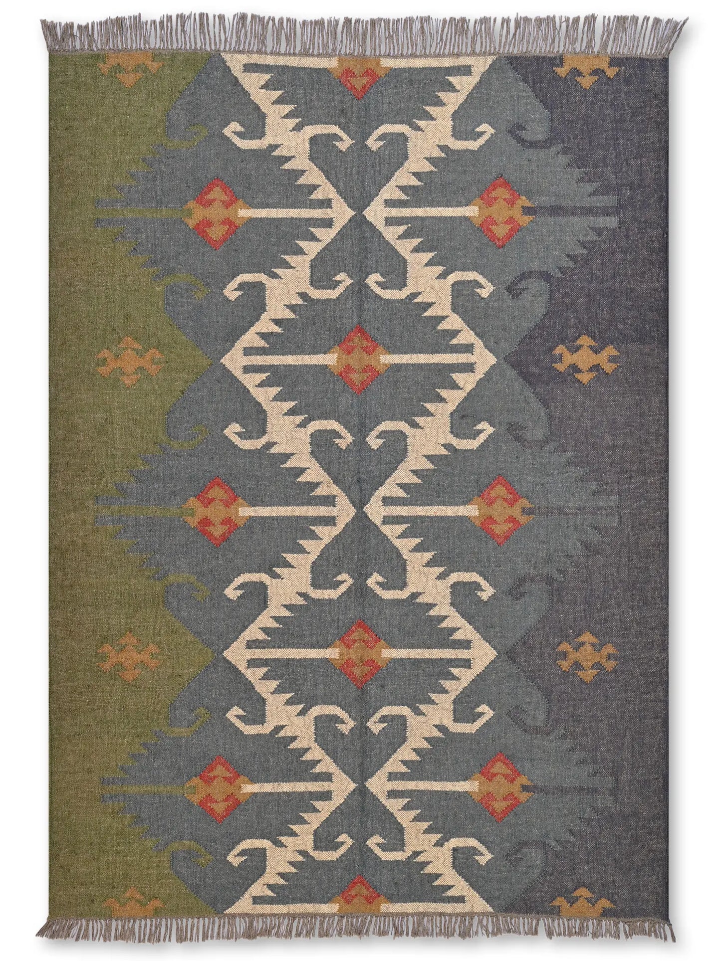 alfombras kililm pasillo 150x210 multicolor necha a mano en fibras naturales