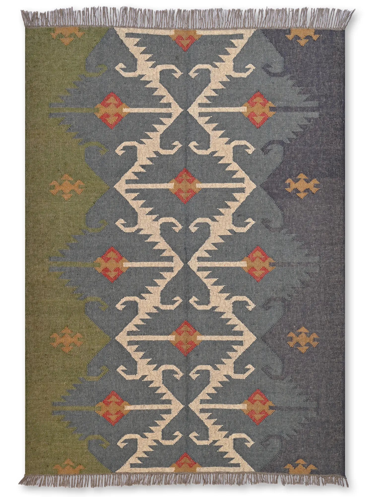 alfombras kililm pasillo 150x210 multicolor necha a mano en fibras naturales