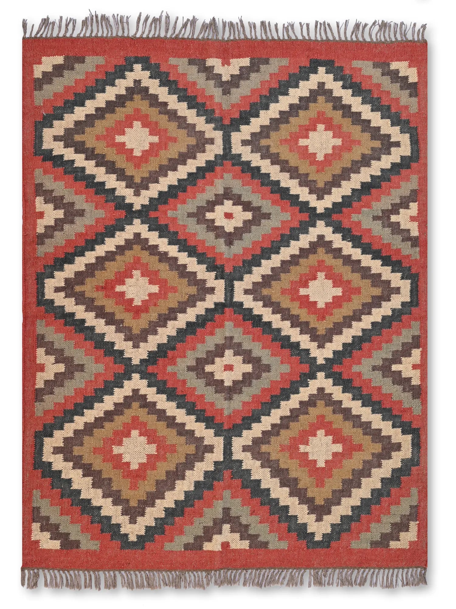alfombras kililm pasillo 120x150 multicolor necha a mano en fibras naturales
