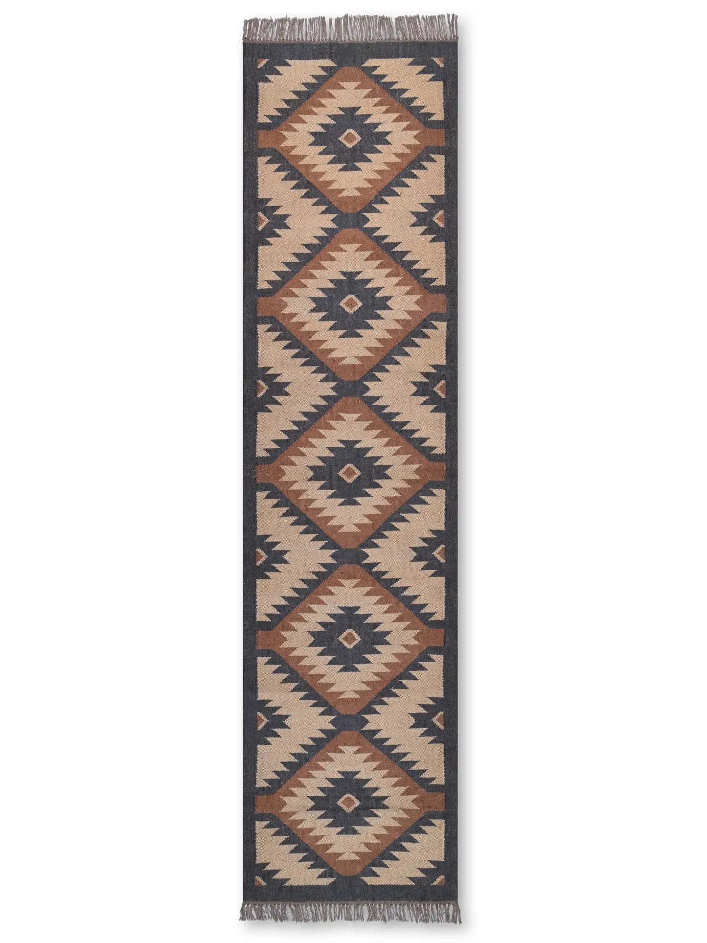 alfombras kilim pasillo 75x300 multicolor hecha a mano en fibras naturales