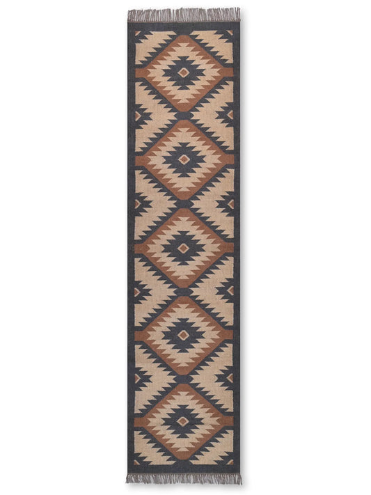 alfombras kilim pasillo 75x300 multicolor hecha a mano en fibras naturales