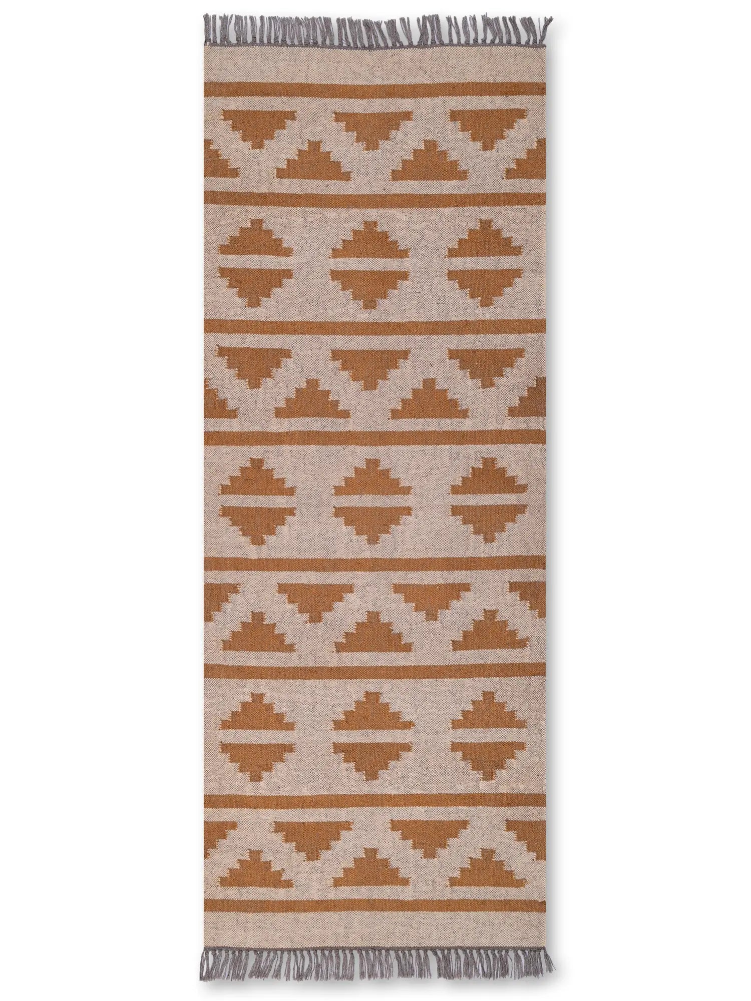 alfombras kilim pasillo 75x180 beige rojo hecha a mano en fibras naturales