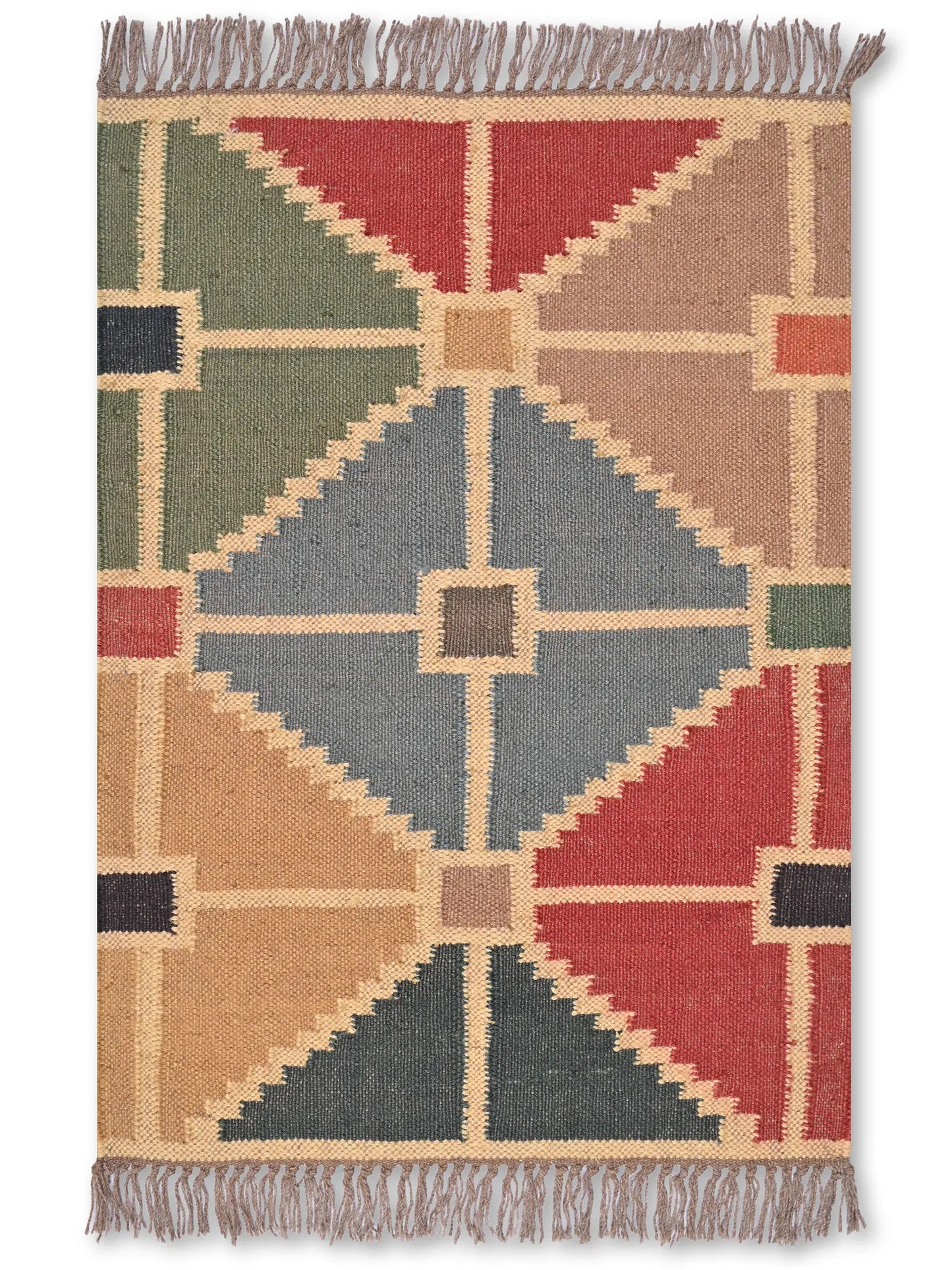 alfombras kilim pasillo 60x90 multicolor hecha a mano en fibras naturales