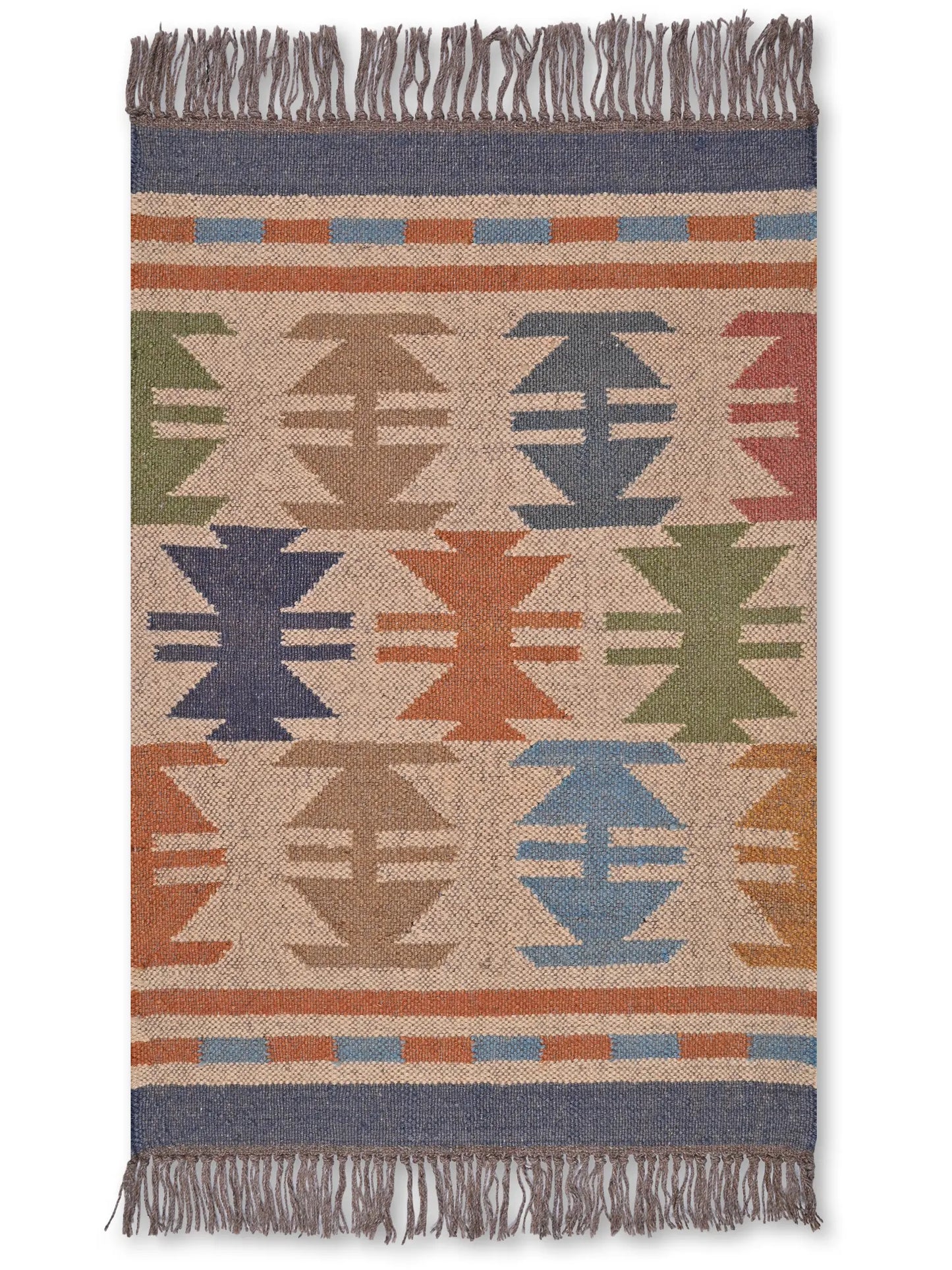 alfombras kilim pasillo 60x90 multicolor hecha a mano en fibras naturales