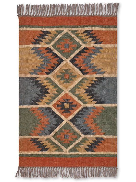 alfombras kilim pasillo 60x90 multicolor hecha a mano en fibras naturales
