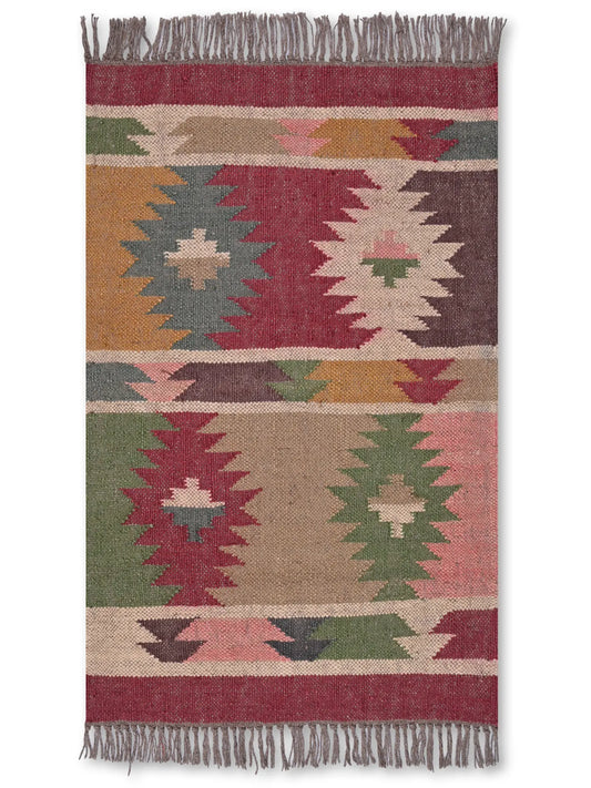 alfombras kilim pasillo 60x90 multicolor hecha a mano en fibras naturales