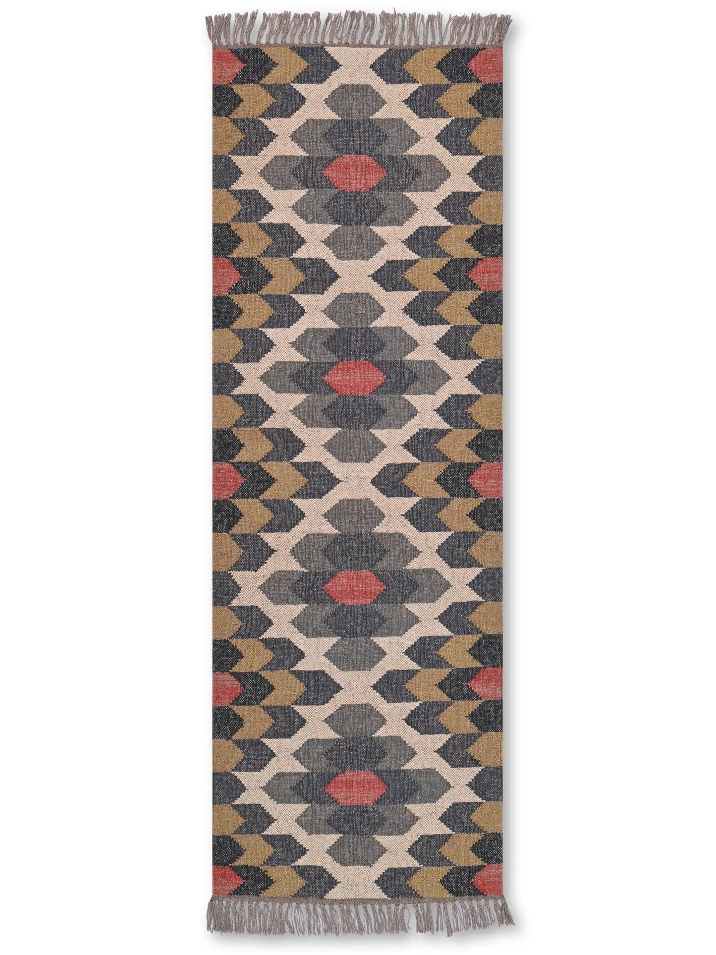 alfombras kilim pasillo 60x180 multicolor hecha a mano en fibras naturales