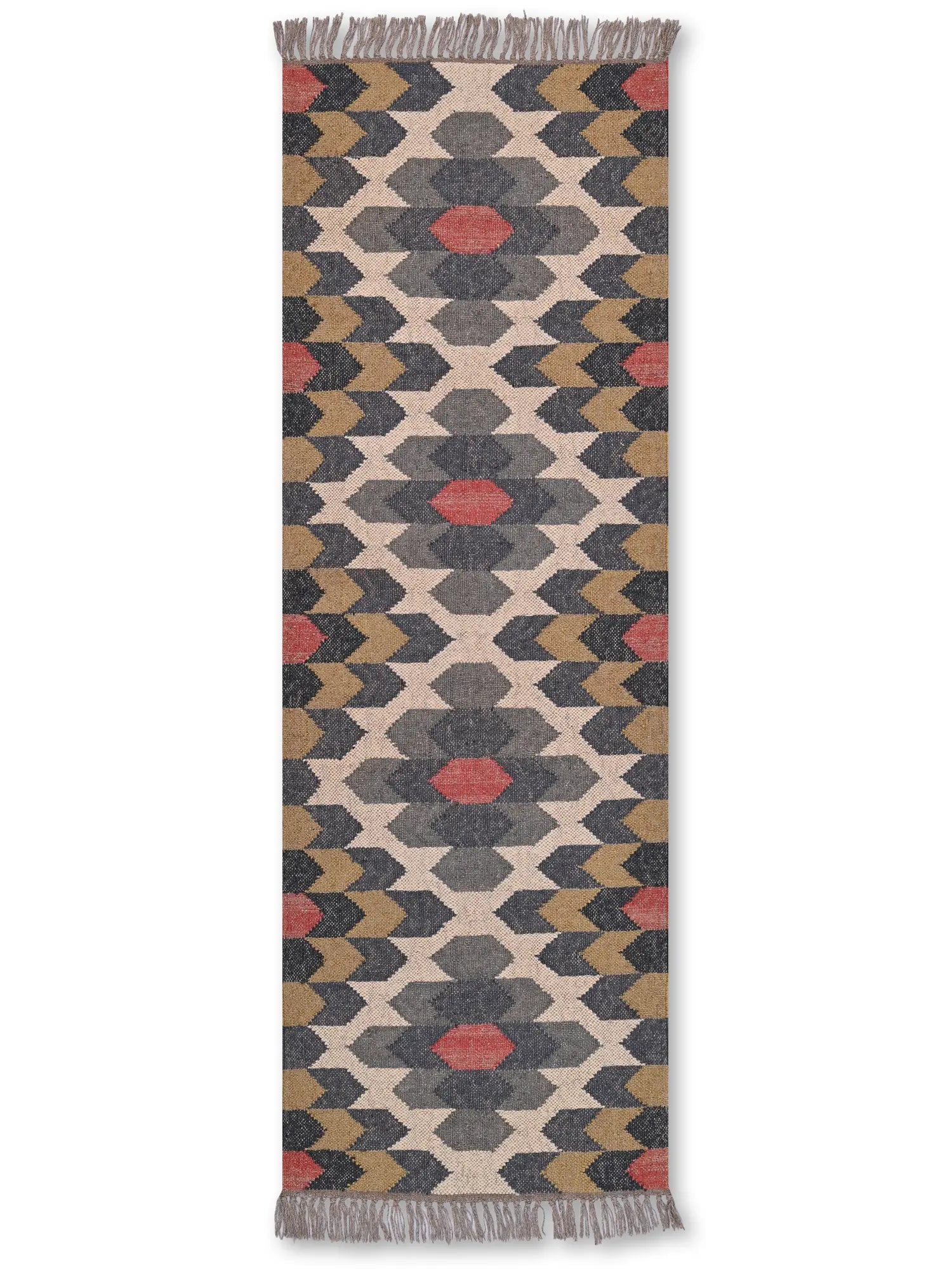 alfombras kilim pasillo 60x180 multicolor hecha a mano en fibras naturales