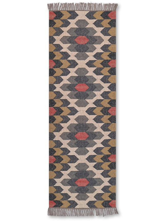 alfombras kilim pasillo 60x180 multicolor hecha a mano en fibras naturales