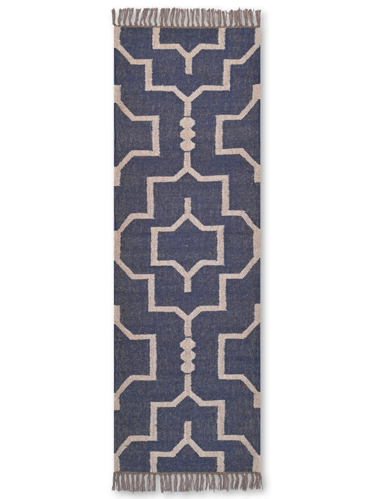 alfombras kilim pasillo 60x180 negro hecha a mano en fibras naturales