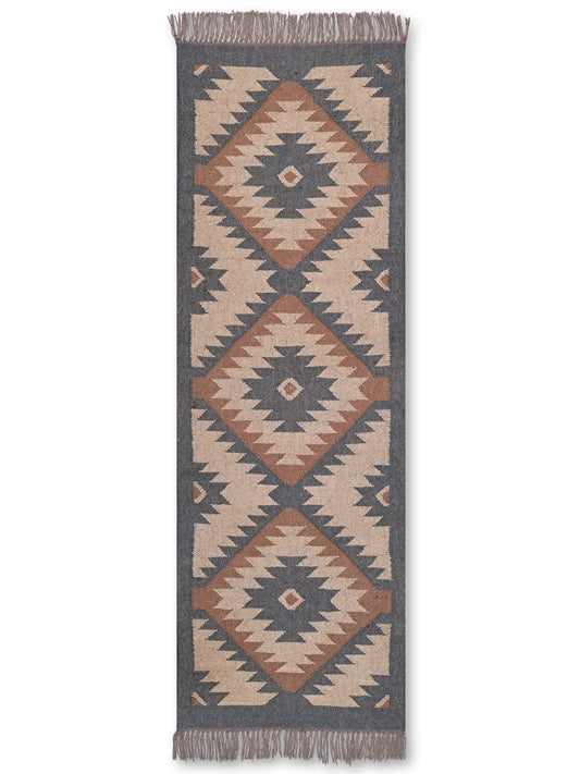 alfombras kilim pasillo 60x180 multicolor hecha a mano en fibras naturales