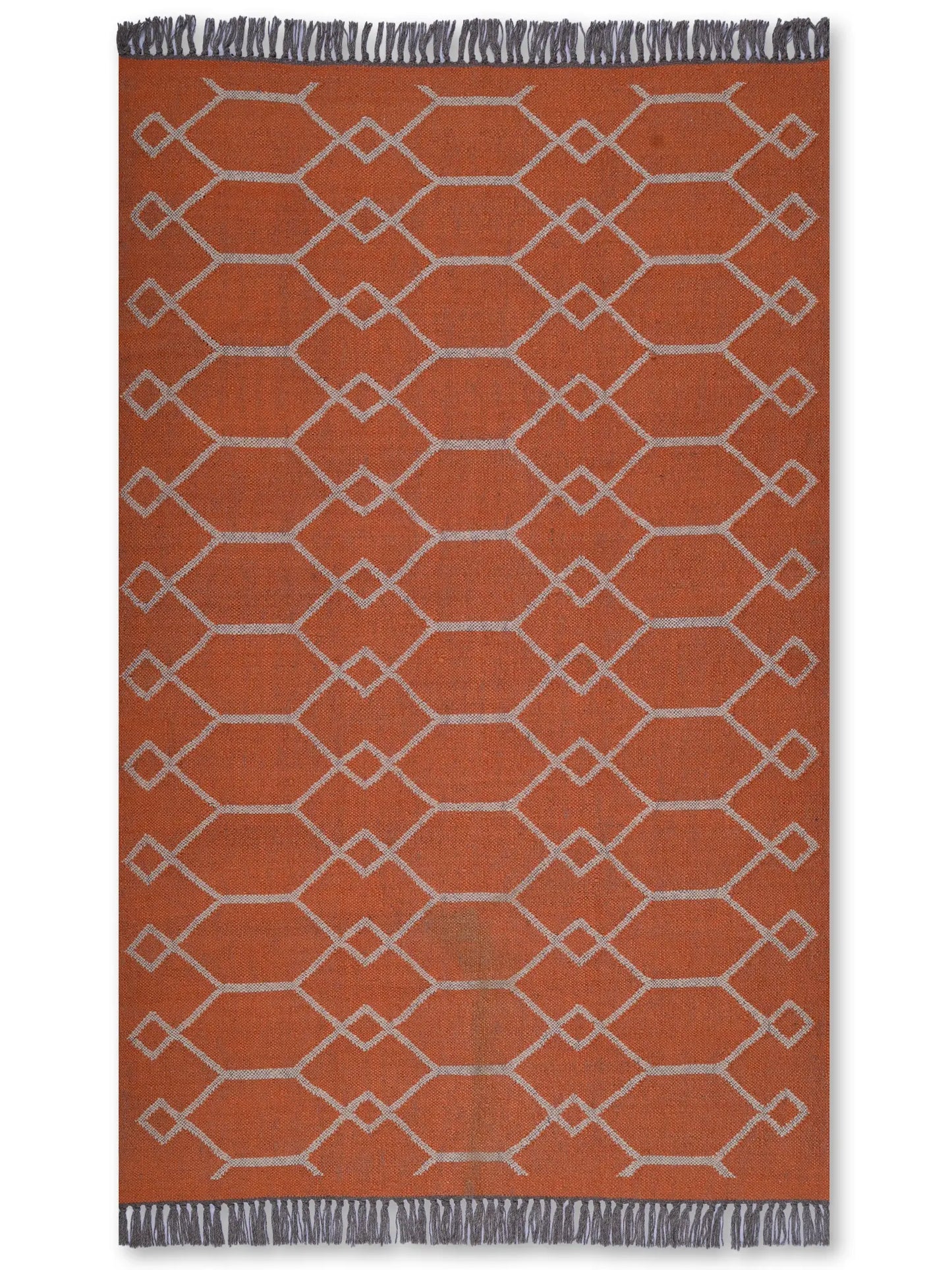 alfombras kilim pasillo 120x80 rojo hecha a mano en fibras naturales