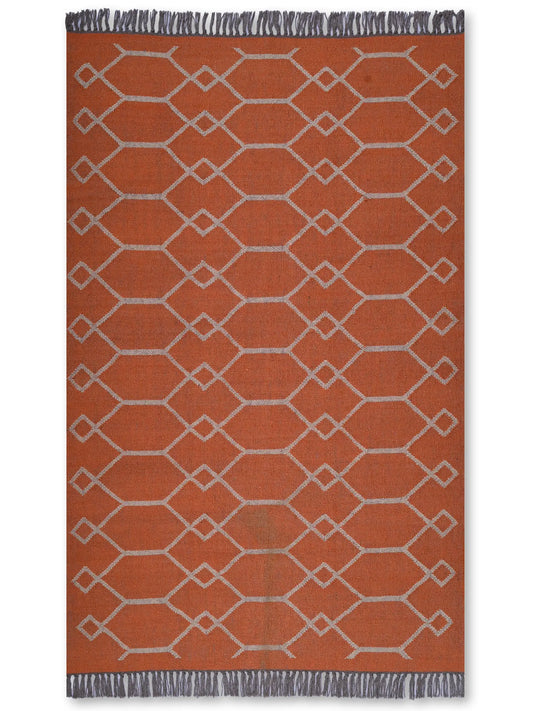 alfombras kilim pasillo 120x80 rojo hecha a mano en fibras naturales