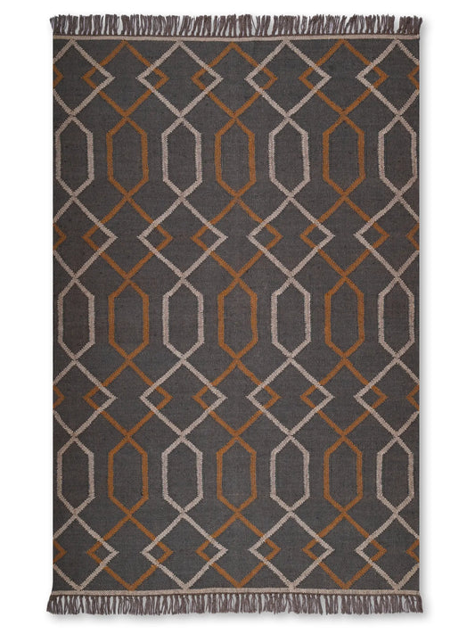 alfombras kilim pasillo 120x80 marrón hecha a mano en fibras naturales
