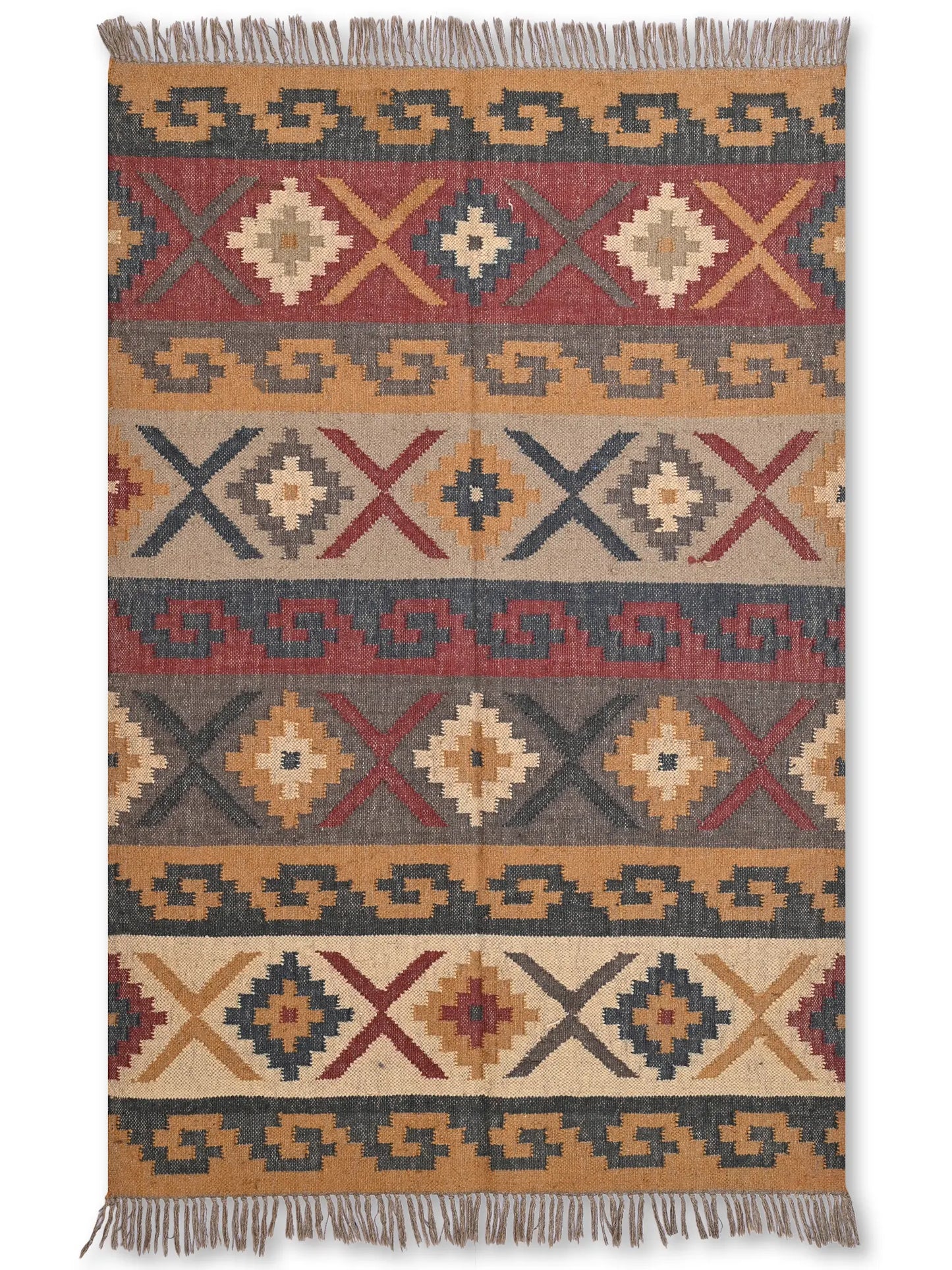 alfombras kilim pasillo 120x80 multicolor hecha a mano en fibras naturales