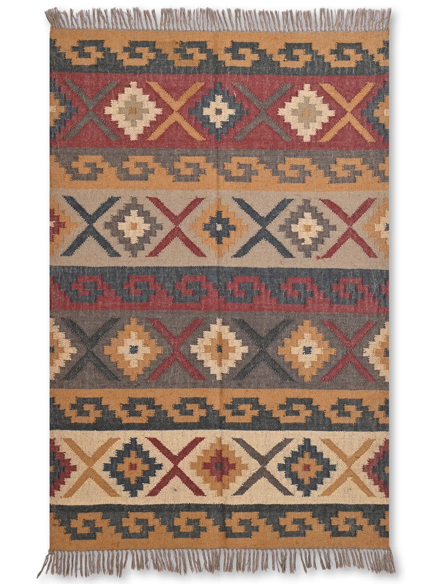 alfombras kilim pasillo 120x80 multicolor hecha a mano en fibras naturales