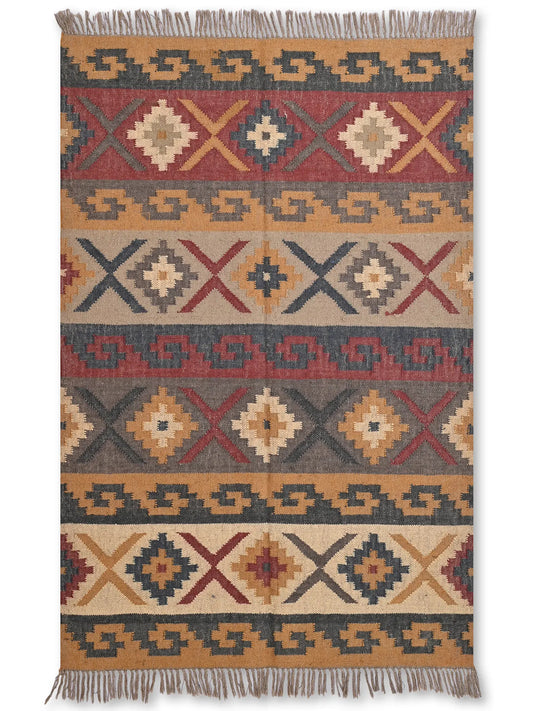 alfombras kilim pasillo 120x80 multicolor hecha a mano en fibras naturales