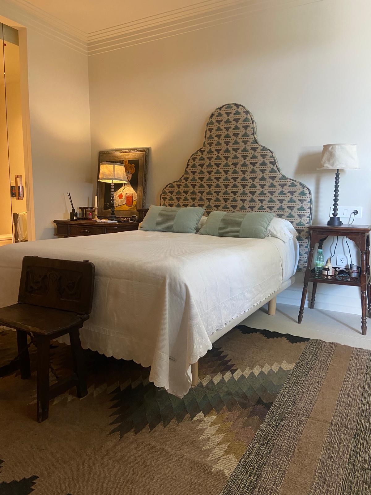 alfombras kilim dormitorio, en tonos tierra