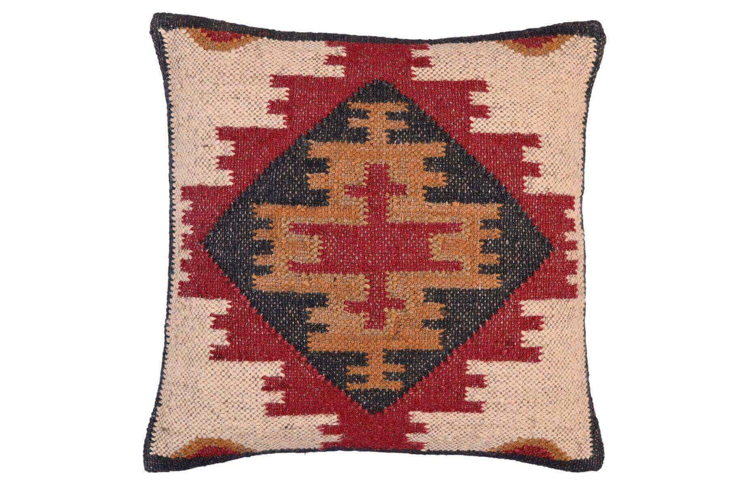 funda de cojin kilim yute y lana, 45x45, cojines kilim, cojines kilims