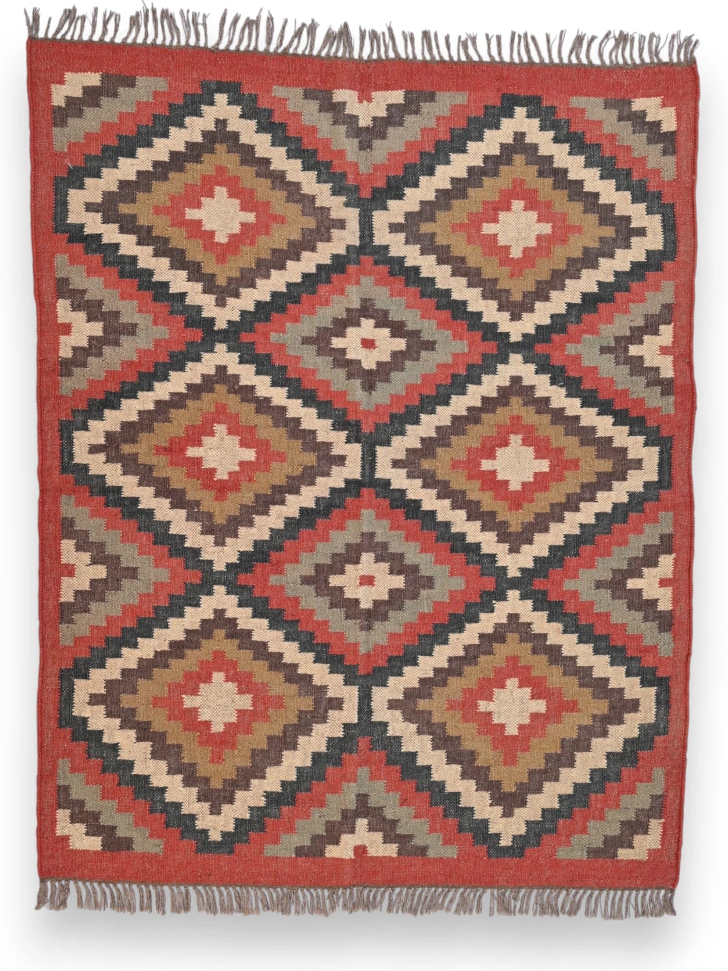 alfombras kililm pasillo 120x150 multicolor necha a mano en fibras naturales
