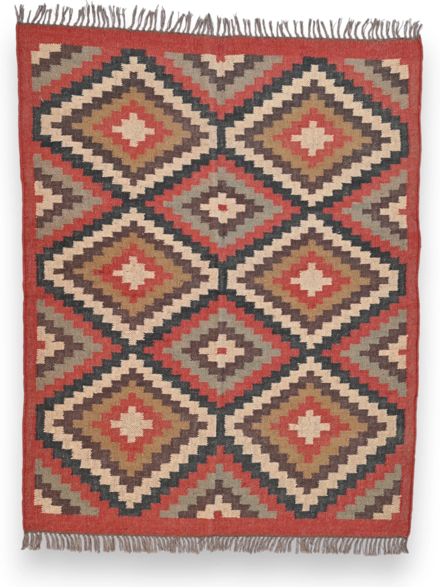 alfombras kililm pasillo 120x150 multicolor necha a mano en fibras naturales
