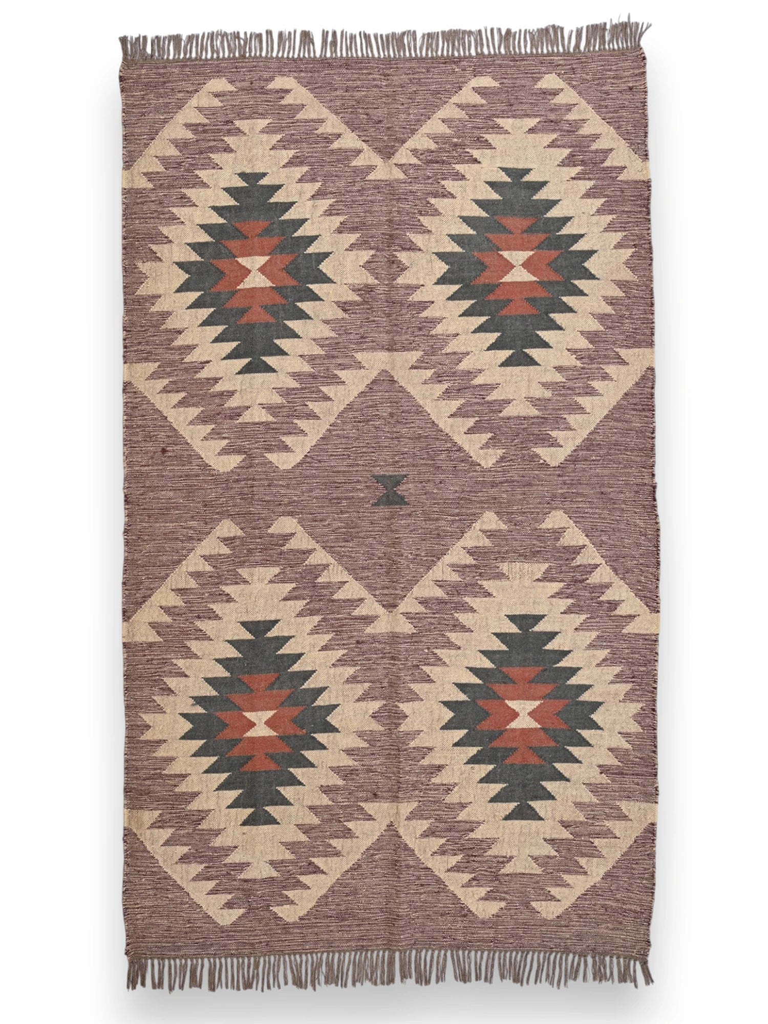 alfombras kililm pasillo 120x180 multicolor necha a mano en fibras naturales