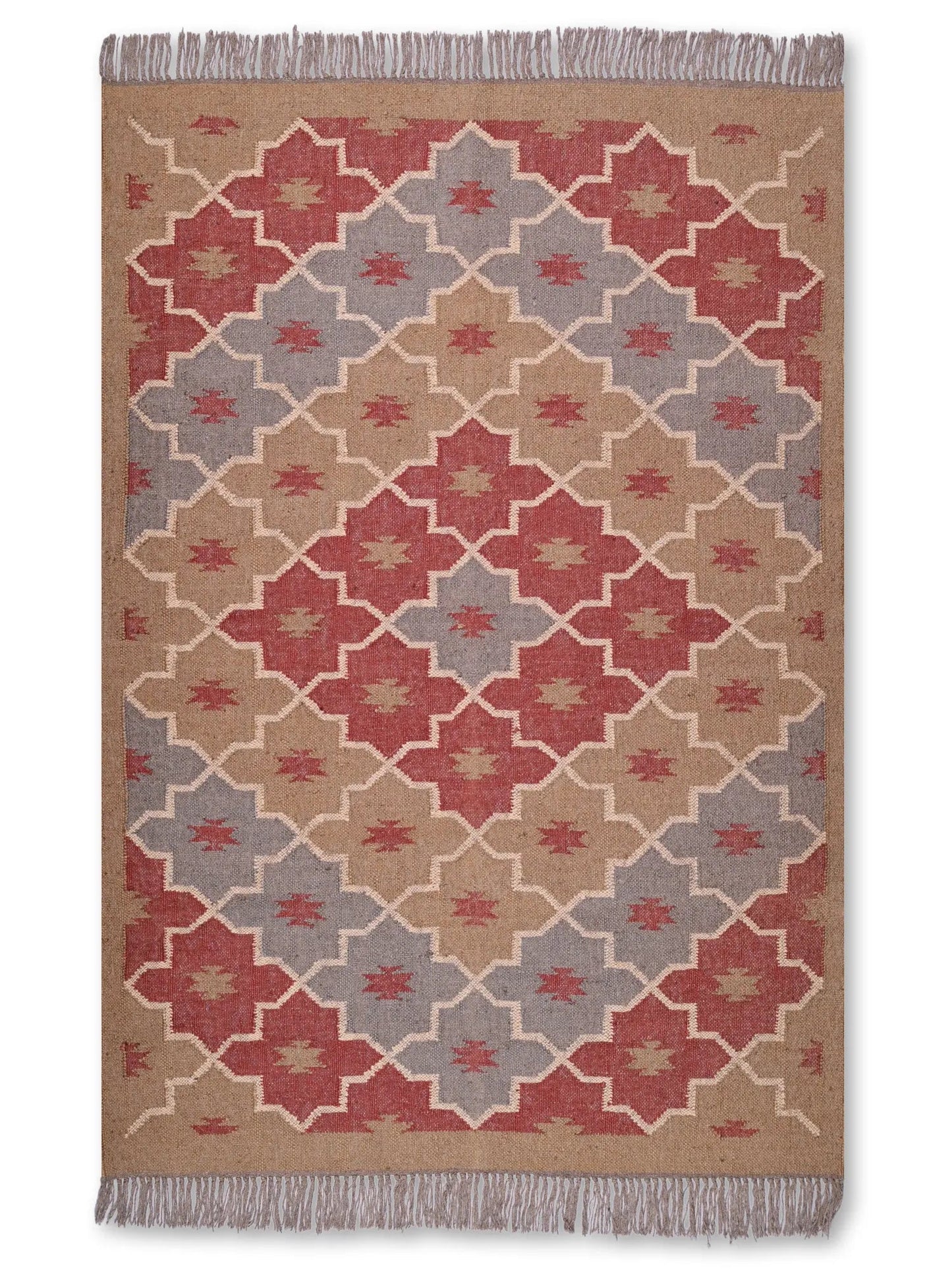 alfombras kililm pasillo 120x180 multicolor necha a mano en fibras naturales

