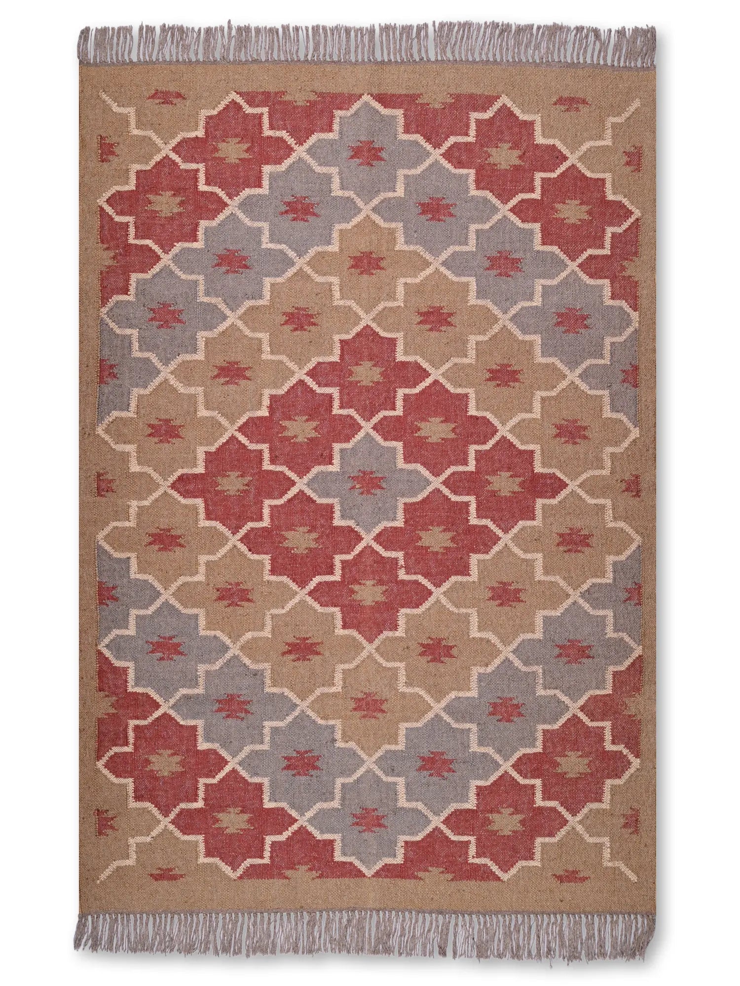 alfombras kililm pasillo 120x180 multicolor necha a mano en fibras naturales

