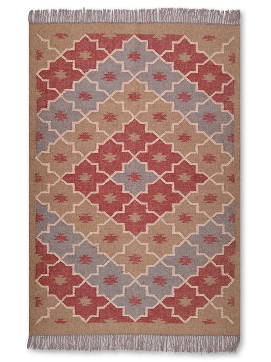alfombras kililm pasillo 120x180 multicolor necha a mano en fibras naturales

