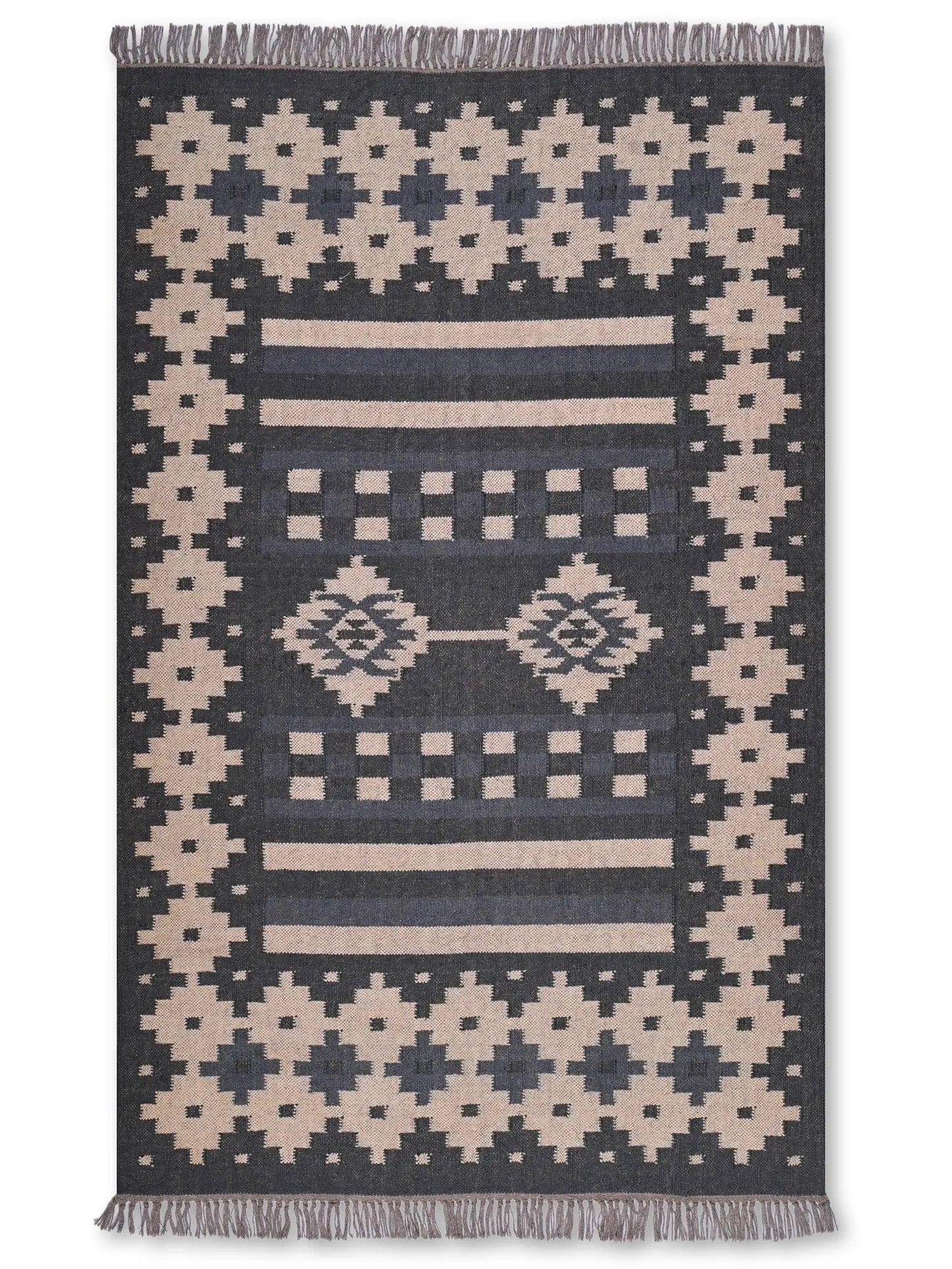 alfombras kililm pasillo 120x180 multicolor necha a mano en fibras naturales
