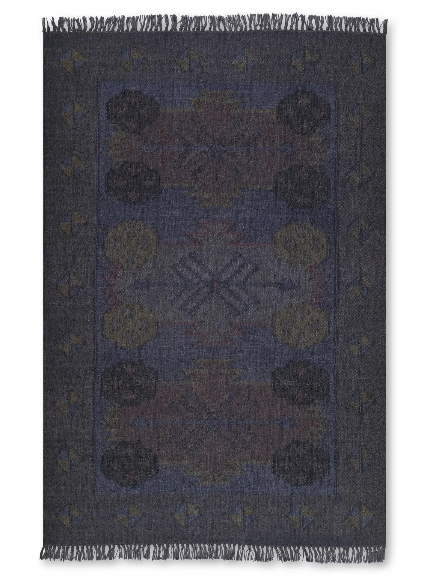 alfombras kililm pasillo 120x180 multicolor necha a mano en fibras naturales

