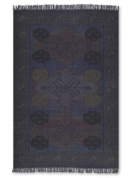 alfombras kililm pasillo 120x180 multicolor necha a mano en fibras naturales
